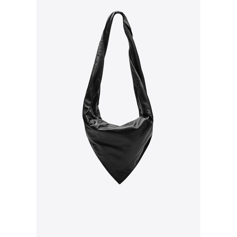 Scarf Shoulder Bag in Glossy Leather