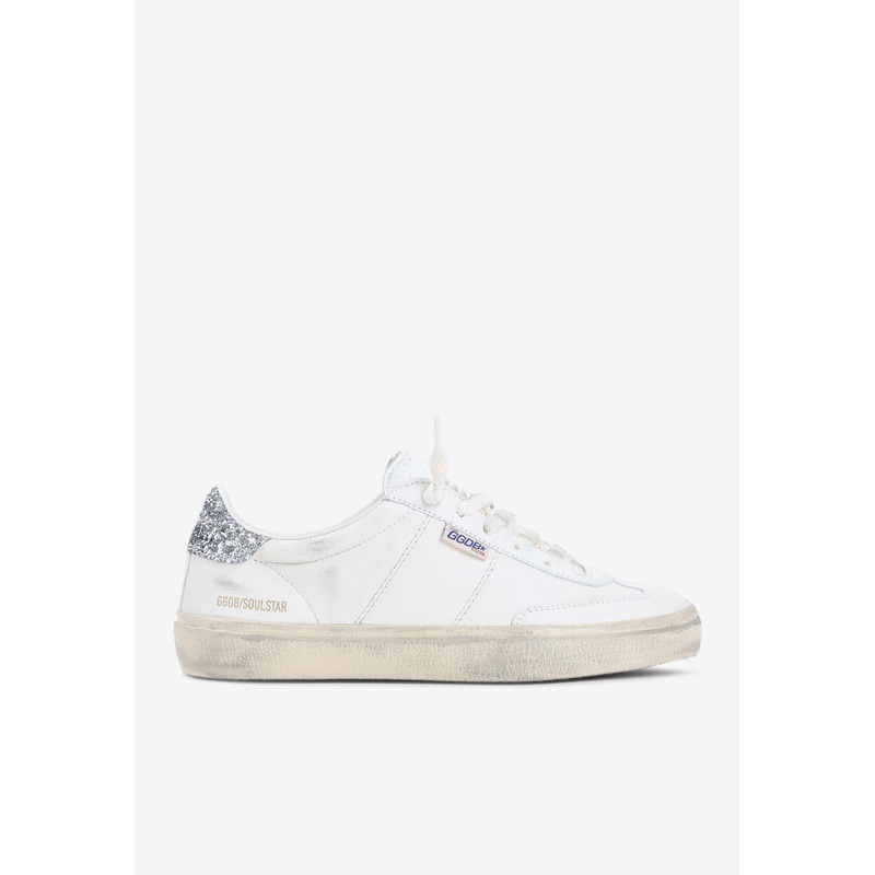 Soul Star Low-Top Sneakers in Distressed Leather