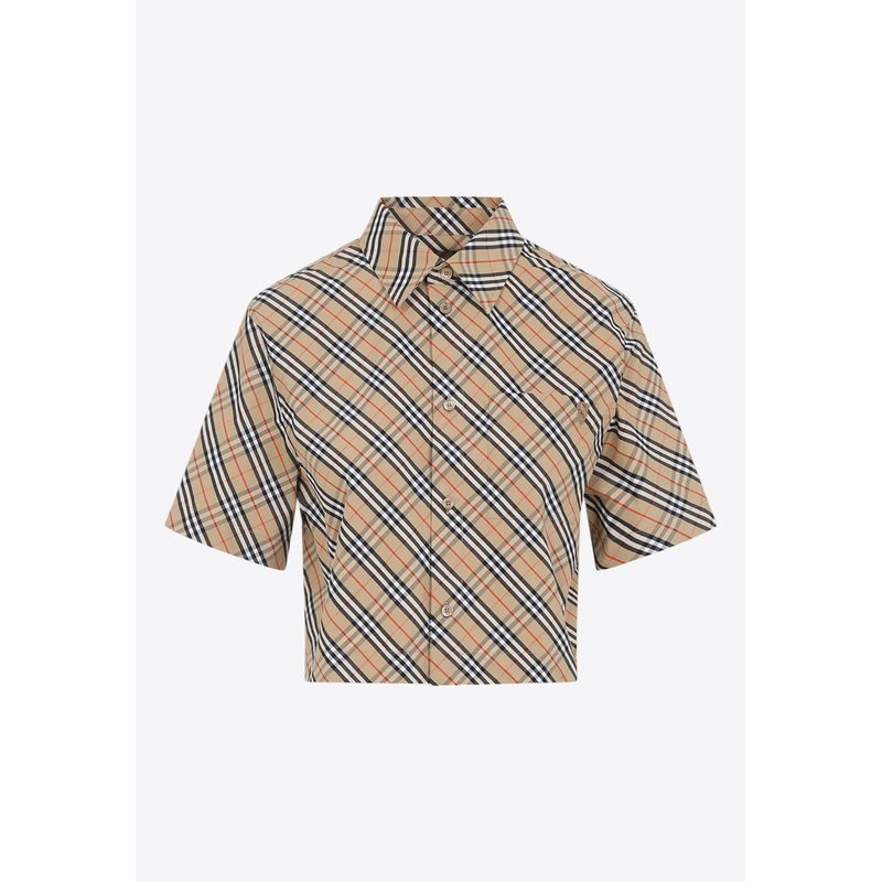 Vintage Check Cropped Shirt