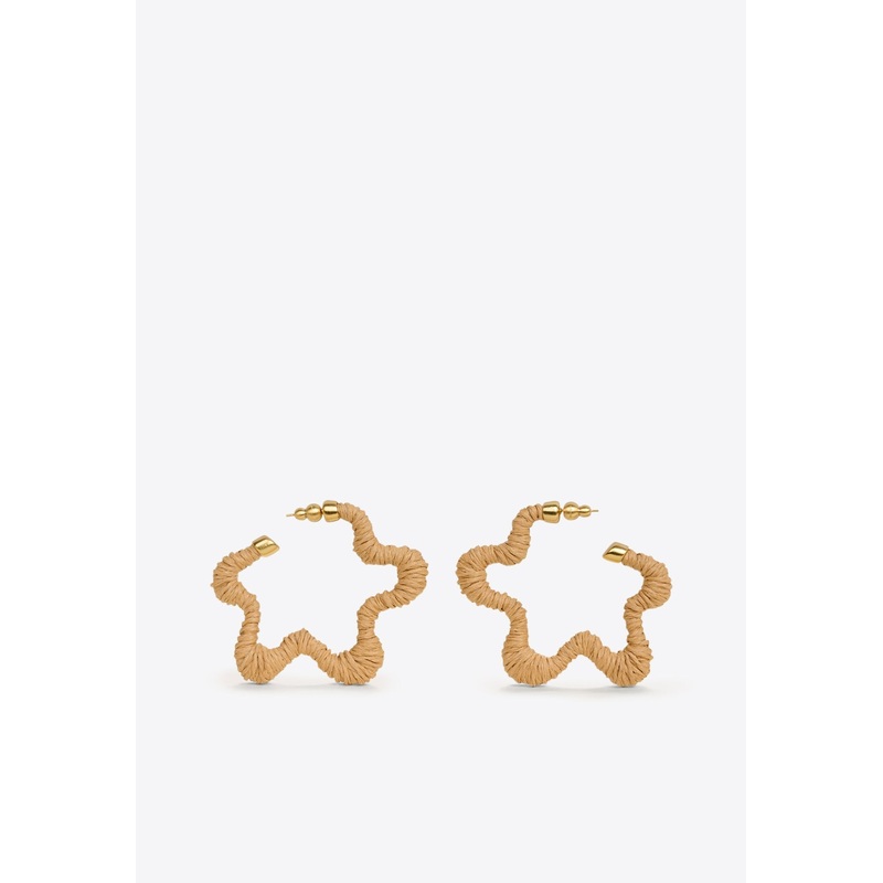 Emiko Star-Shaped Rattan Earrings