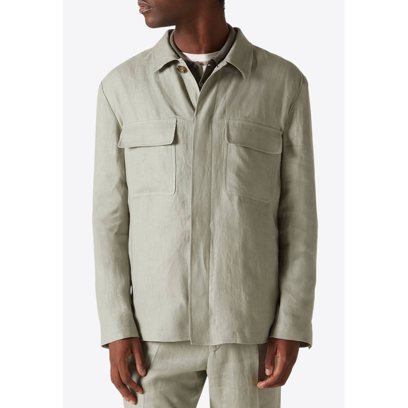 Esansel Button-Up Shirt Jacket