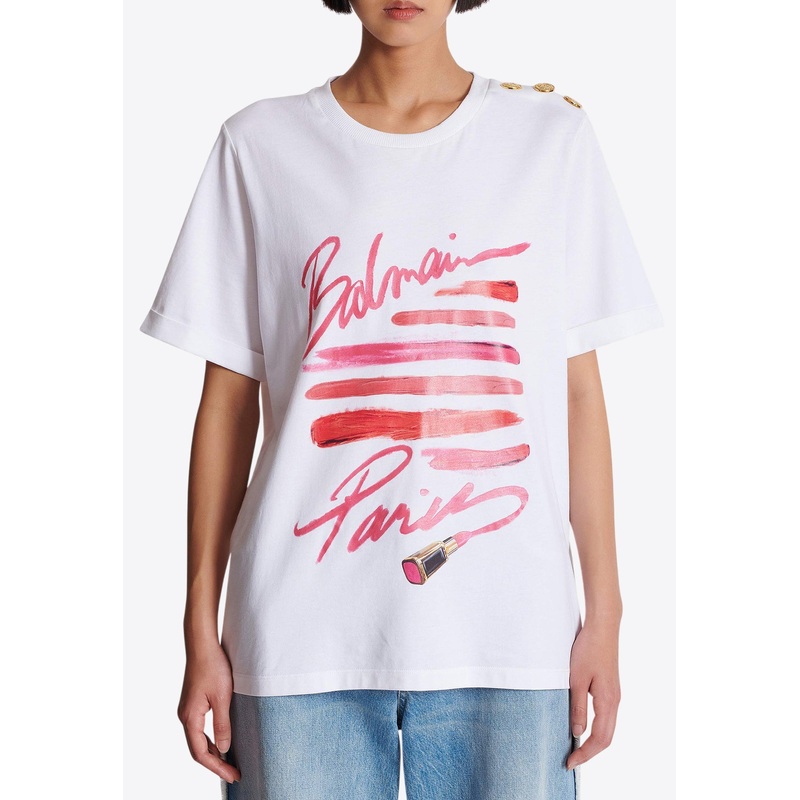 Lipstick Print Logo T-shirt