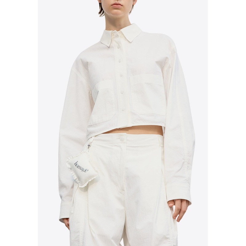 Long-Sleeved Cropped Shirt