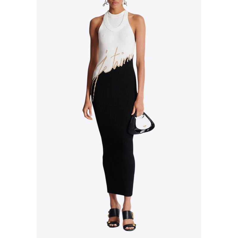 Love Letter Jacquard Knit Midi Dress