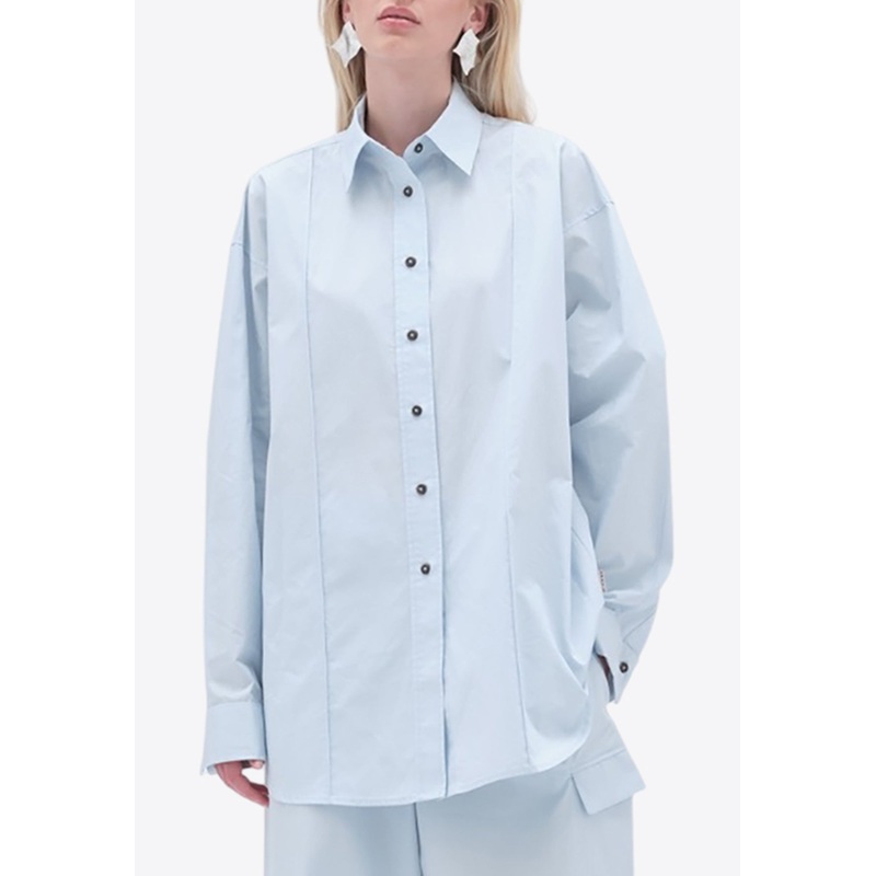 Oversize Pin-Tuck Shirt