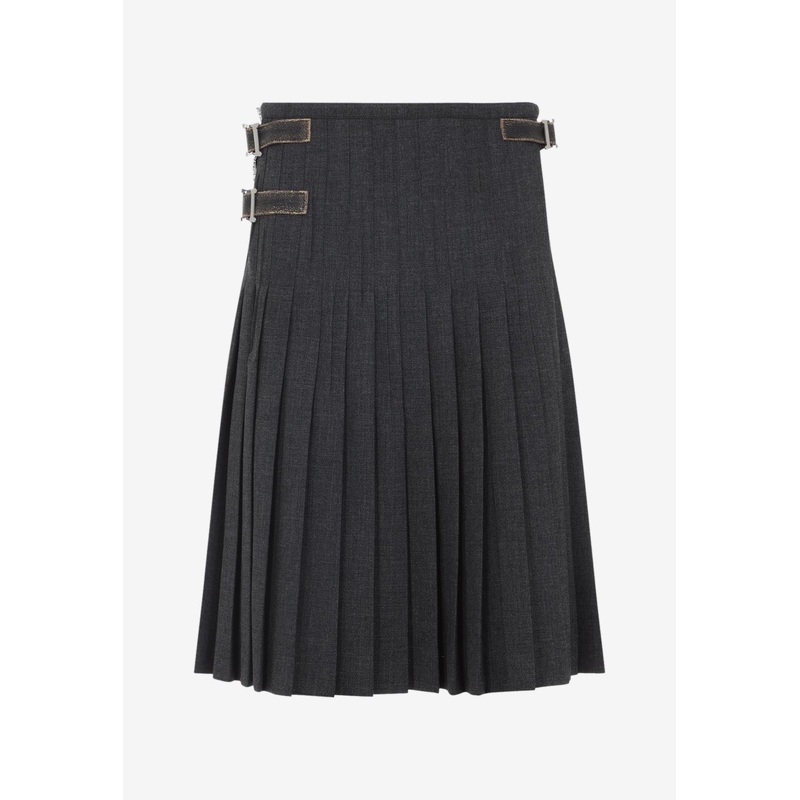Pleated Midi Skirt