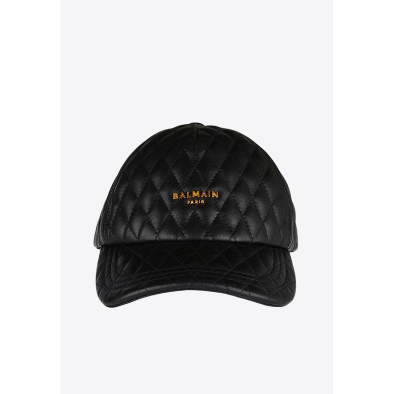 Quilted Leather Baseball Cap