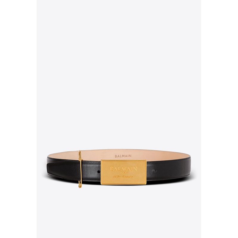 Safety Pin Leather Belt