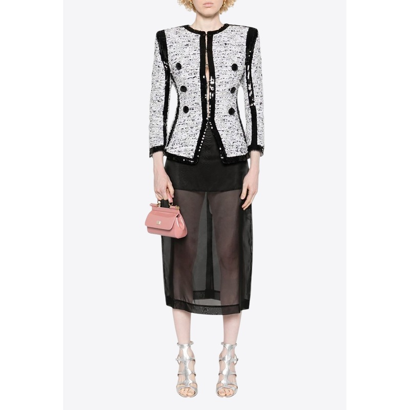 Sequined Fitted Blazer