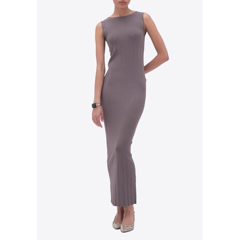 Sleeveless Ribbed Maxi Dress