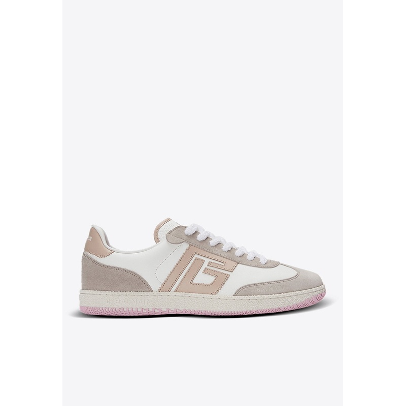 Swan Calfskin and Suede Sneakers