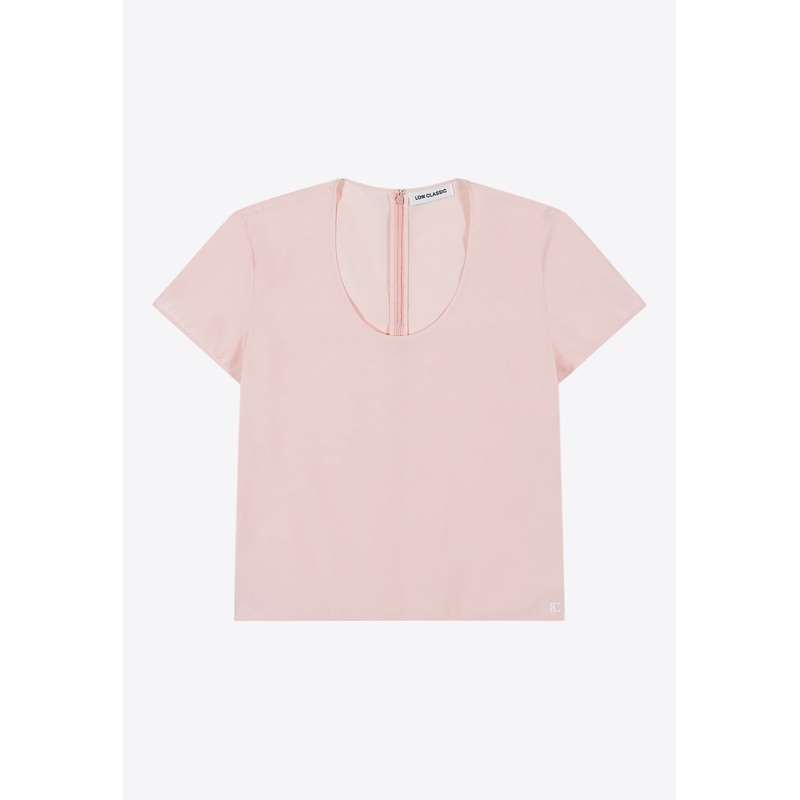 U-neck Logo Blouse