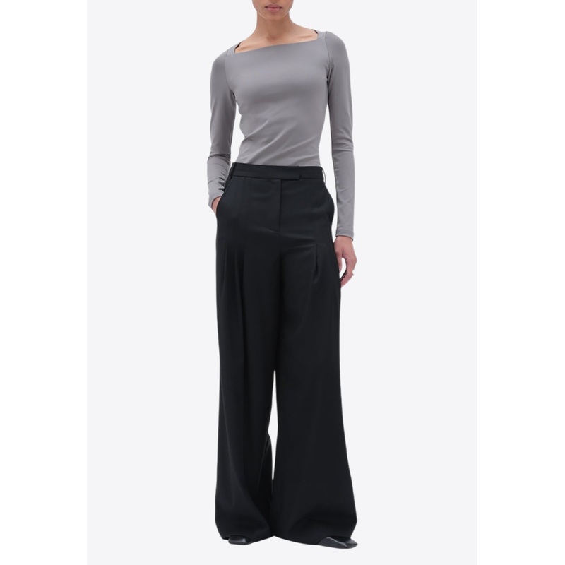 Wide-Leg Suiting Pants