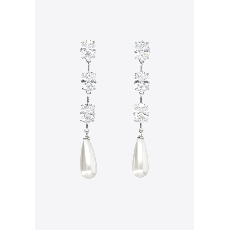 Crystal Pearl Droplet Earrings