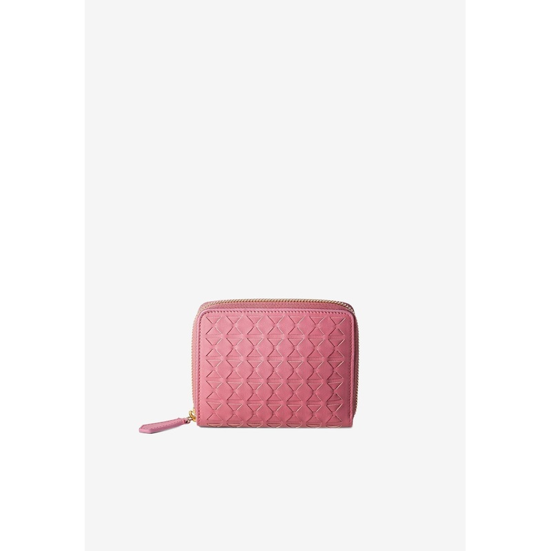 Mini Mosaico Leather Zip-Around Wallet