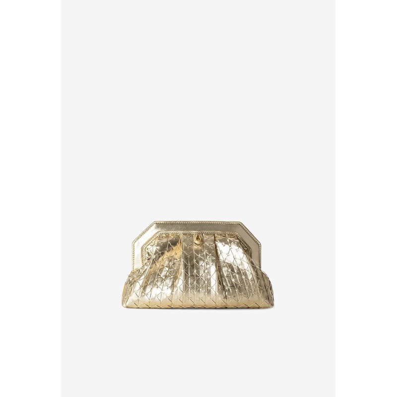 Secret Mosaico Metallic Leather Clutch