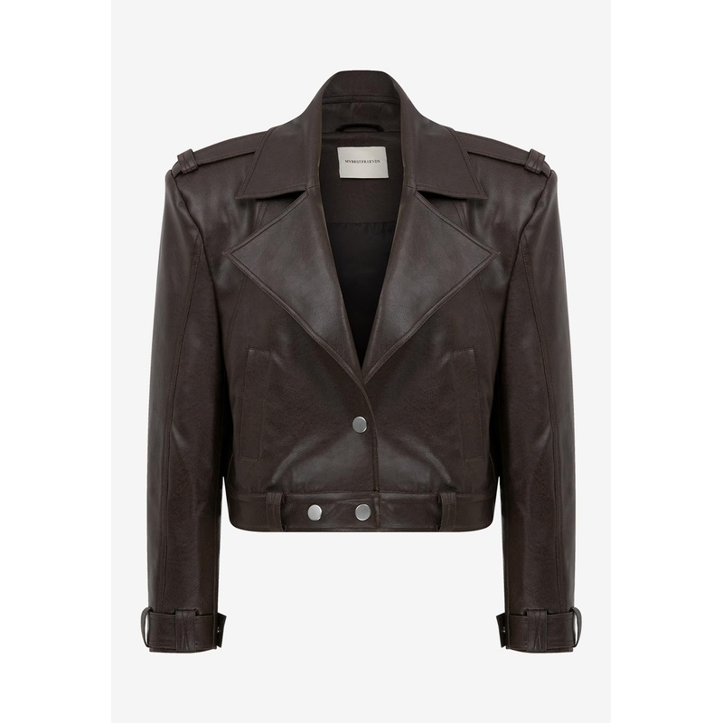 Cynthia Cropped Leather Jacket