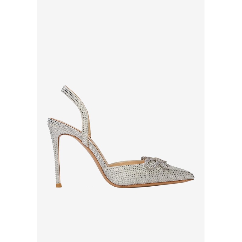 Extra 100 Crystal Embellished Slingback Pumps