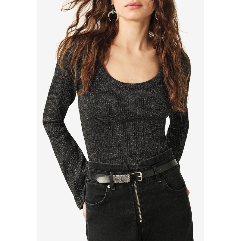 Lily Scoop-Neck Ribbed Top