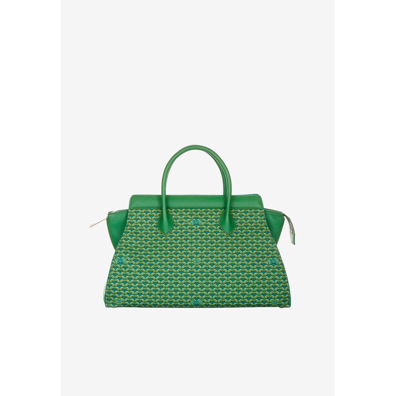 Medium Patti Coated Canvas Top Handle Bag