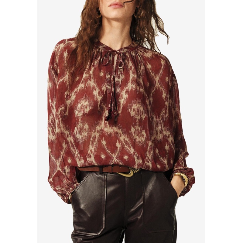 Menaelle Printed Long-Sleeved Blouse