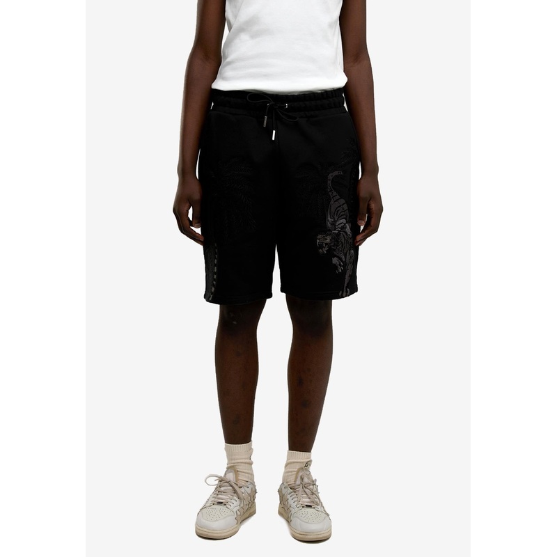 Nocturnal Tiger Embroidered Shorts