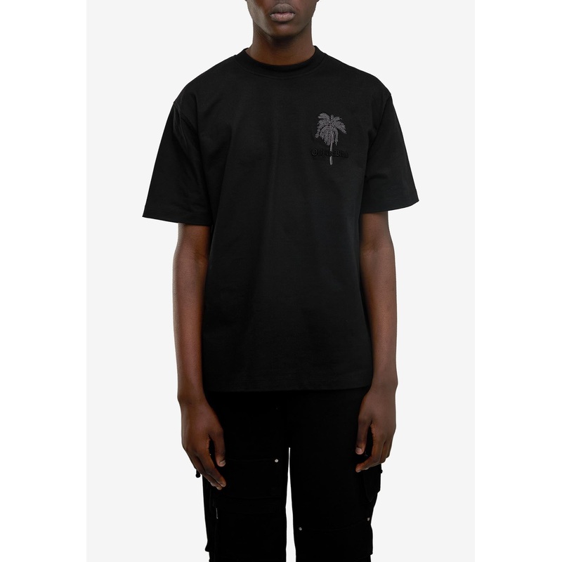 Nocturnal Tiger Embroidered T-shirt