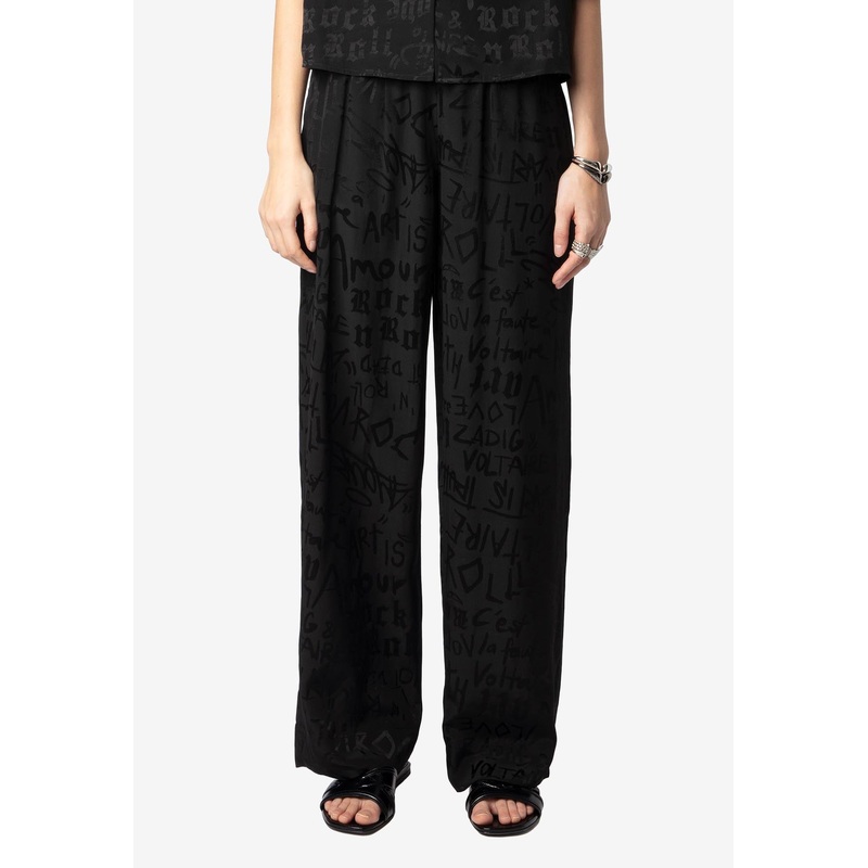 Pin Jacquard Silk Pants
