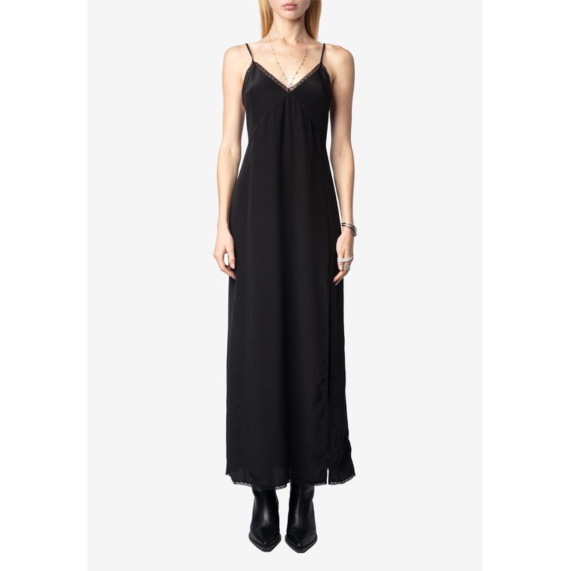Ramelil V-neck Silk Maxi Dress