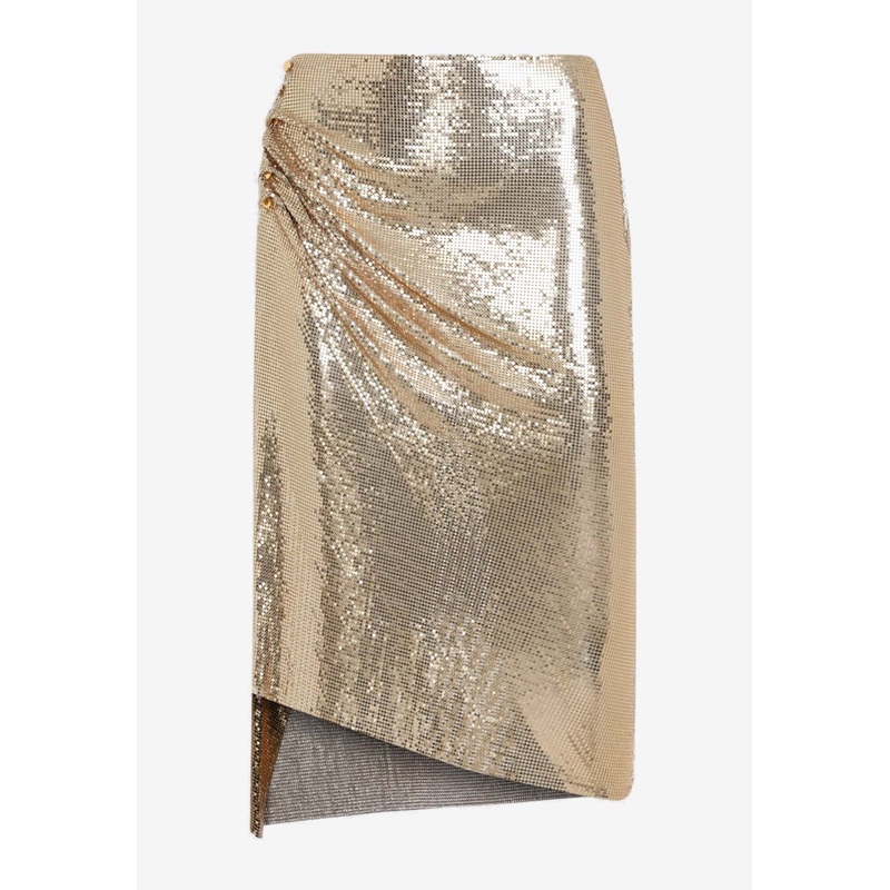 Sequin-Embellished Knee-Length Skirt