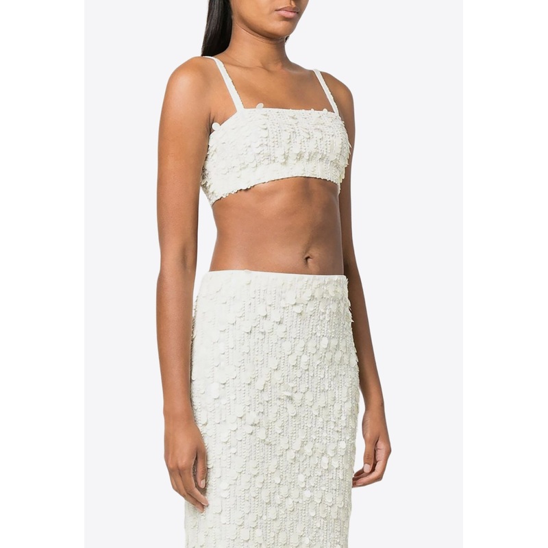 Sequined Cropped Top