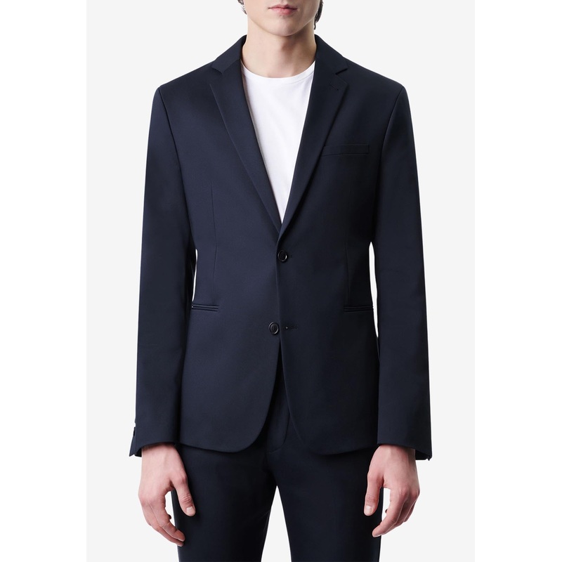 Single-Breasted Slim Satin Blazer
