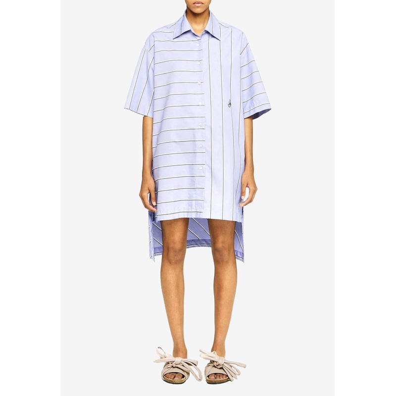 Striped Mini Shirt Dress