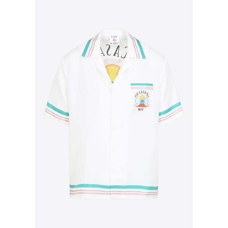 Graphic-Print Bowling Shirt