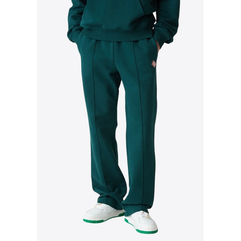 Jacquard Monogram Straight-Leg Track Pants