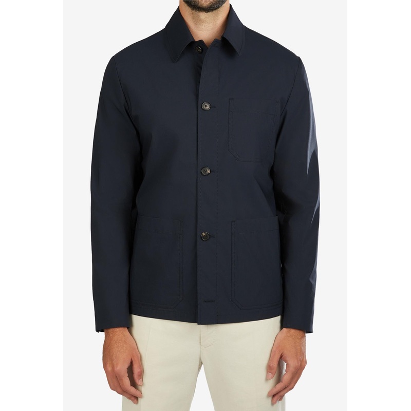 Linen Button-Up Overshirt