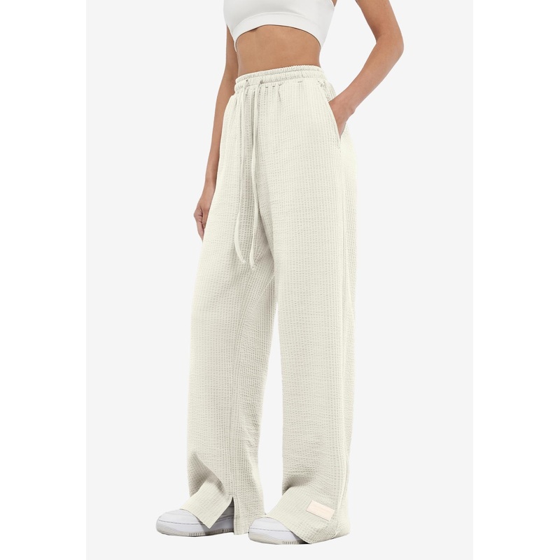 Logo Patch Wide-Leg Track Pants