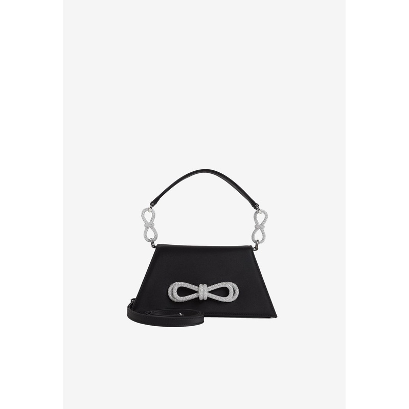 Samatha Double Bow Satin Shoulder Bag