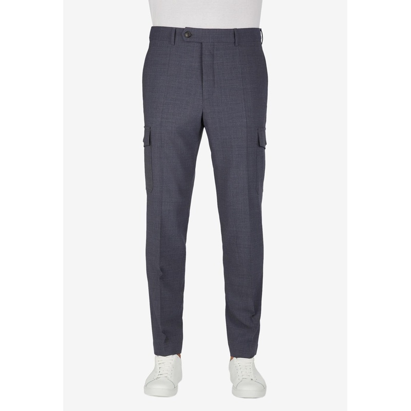 Tapered-Leg Tailored Cargo Pants