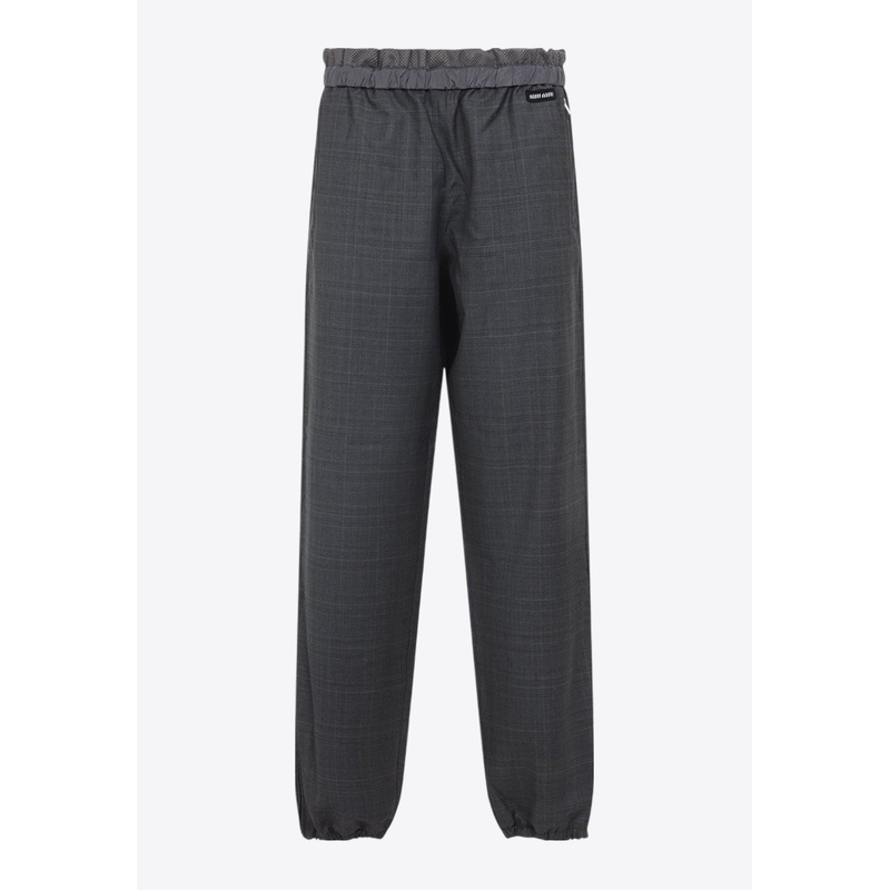 Virgin Wool Checked Pants