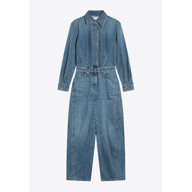 Washed Denim Jumpsuit