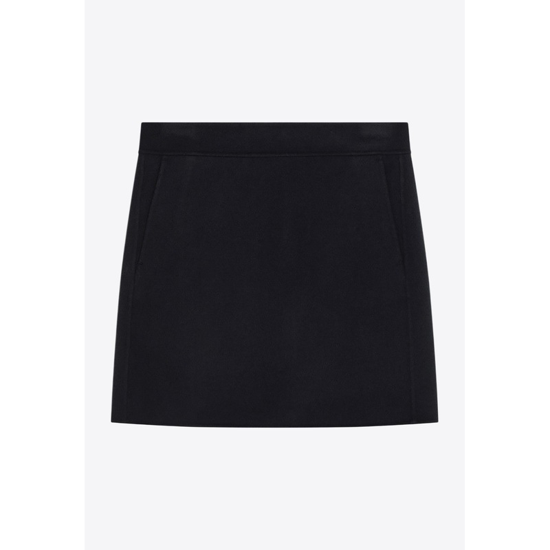 Aida Mini Wool Pencil Skirt