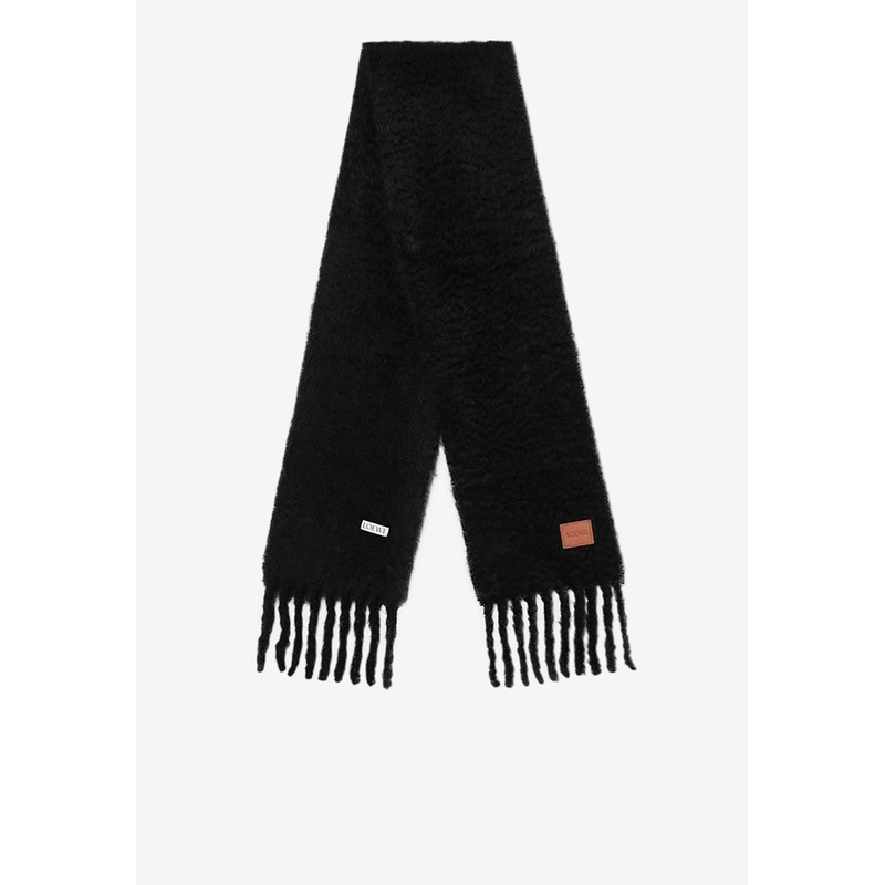 Anagram Patch Mohair and Wool Scarf