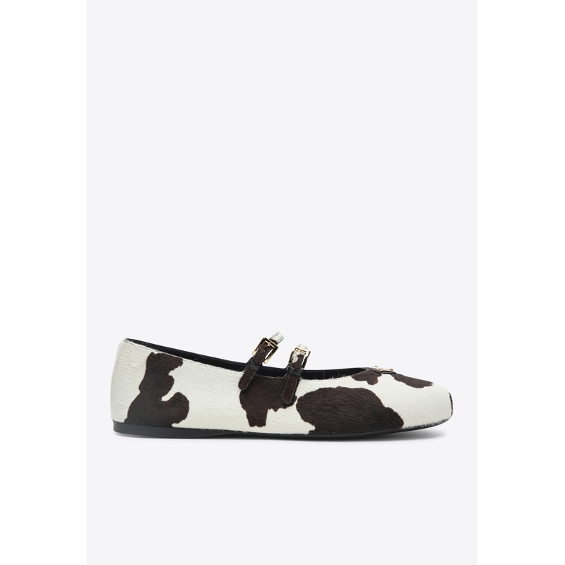 Cow Print Ballet Flats