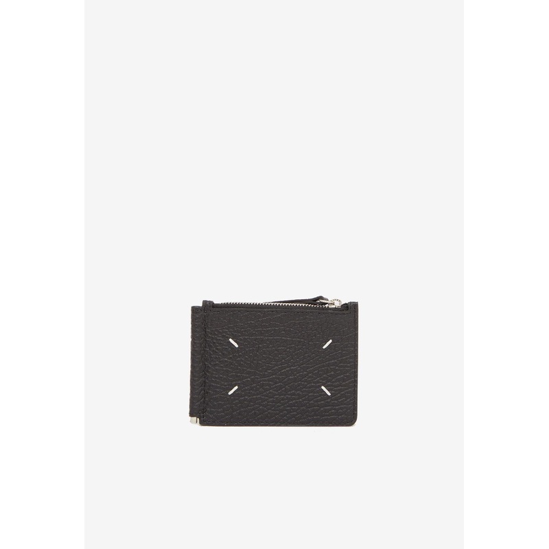 Four Stitches Leather Zip Wallet