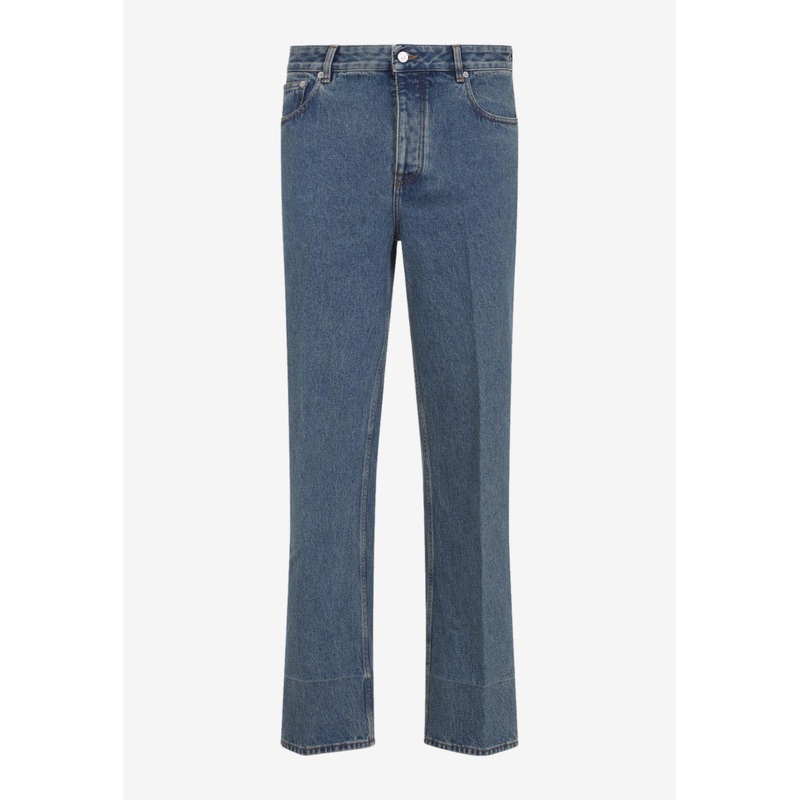 Logo-Patch Straight-Leg Jeans