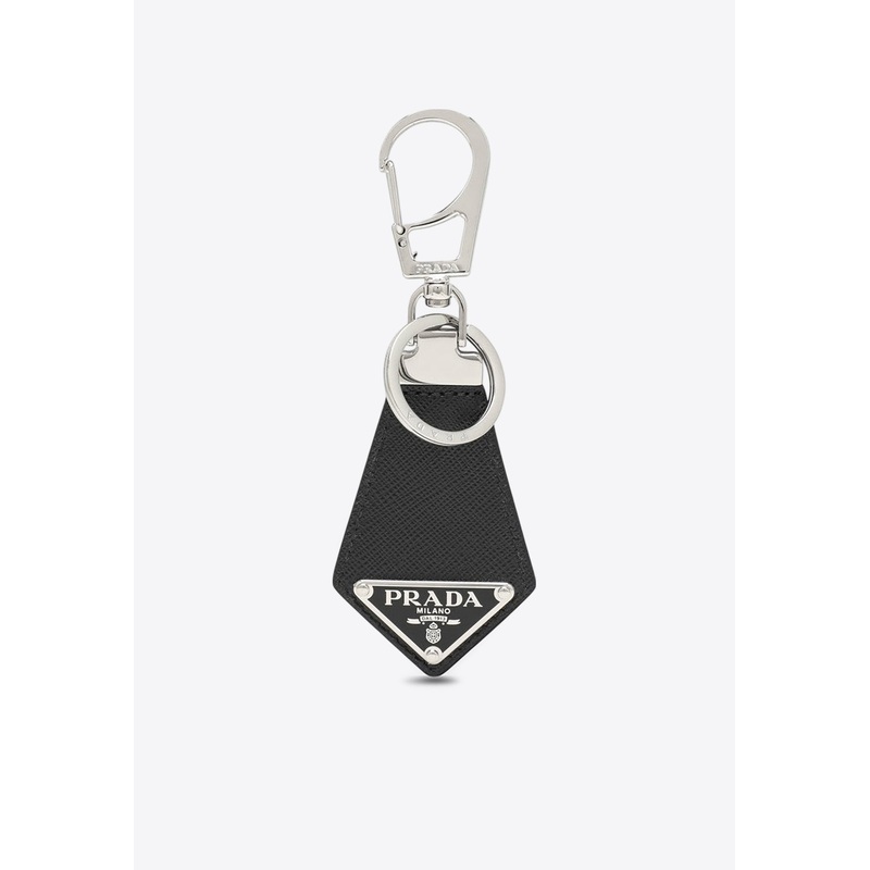 Saffiano Leather Logo Key-Ring