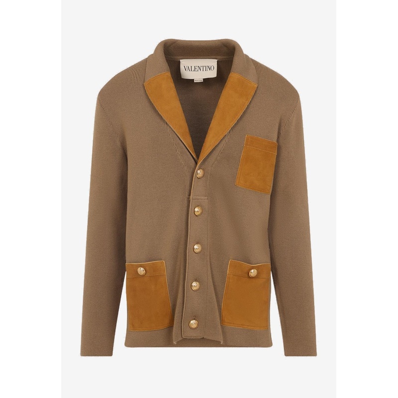 Shawl-Collar Wool Cardigan