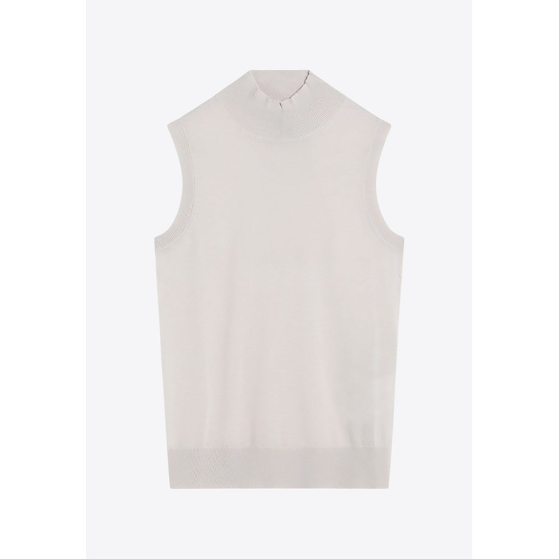 Slalom Turtleneck Wool Knit Top