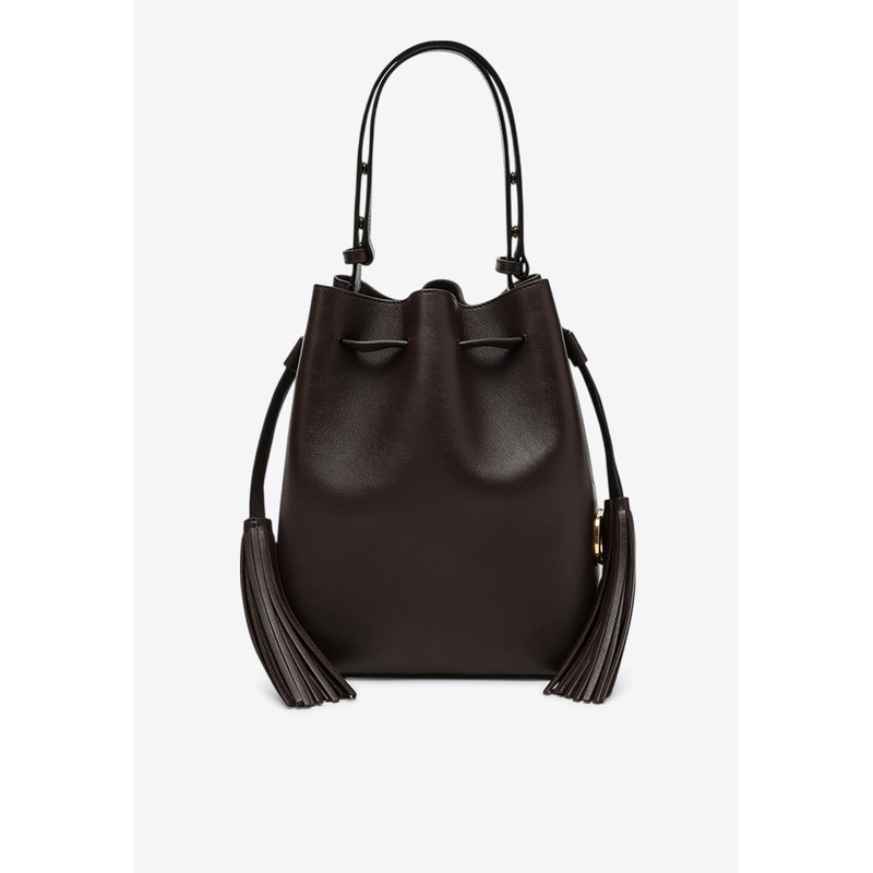 So Seau Tasseled Leather Bucket Bag